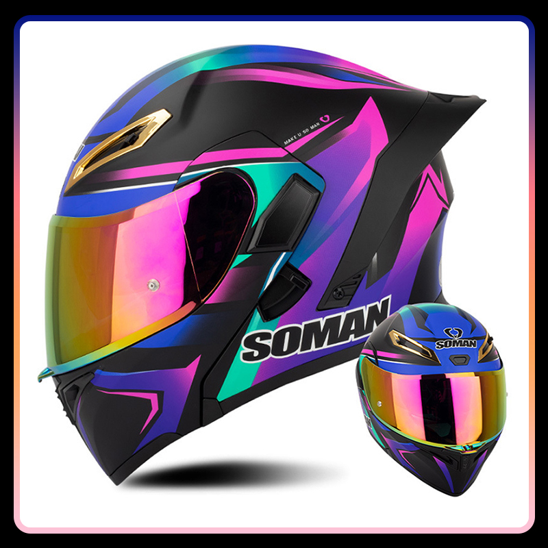 Hommes femmes casques de Moto  - Modular Flip Up Motorcycle Helmet Dot Approved avis et prix