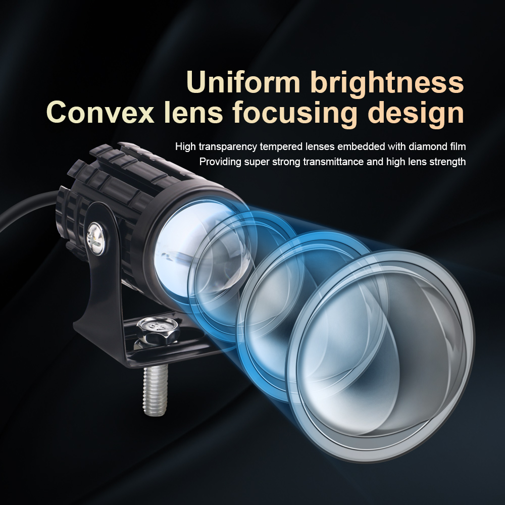 2 pièces universel moto phare  - Universal Motorcycle Led Headlight Projector avis et prix