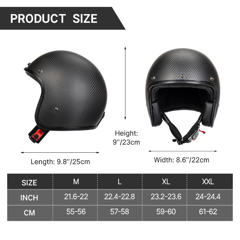 Casque de moto en fibre de car - Carbon Fiber Lightweight Motorcycle Helmet avis et prix