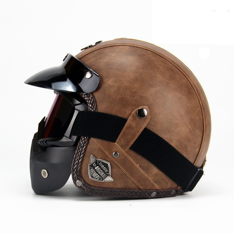 Casques de Moto rétro pour hom - Vintage Open Face Retro Helmet avis et prix