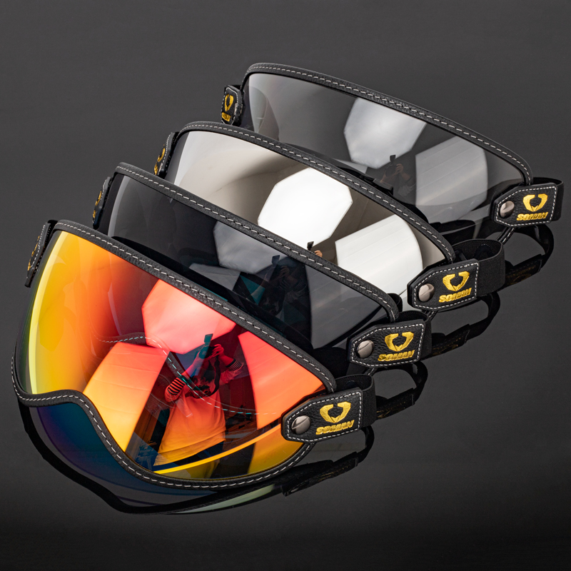 Lunettes de moto vintage SOMAN - Vintage Open Face Retro Helmet avis et prix