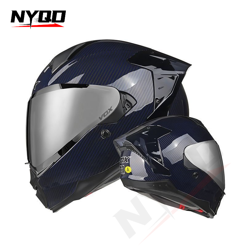 Casque de moto intégral en fib - Dual Visor Motorcycle Racing Helmet avis et prix