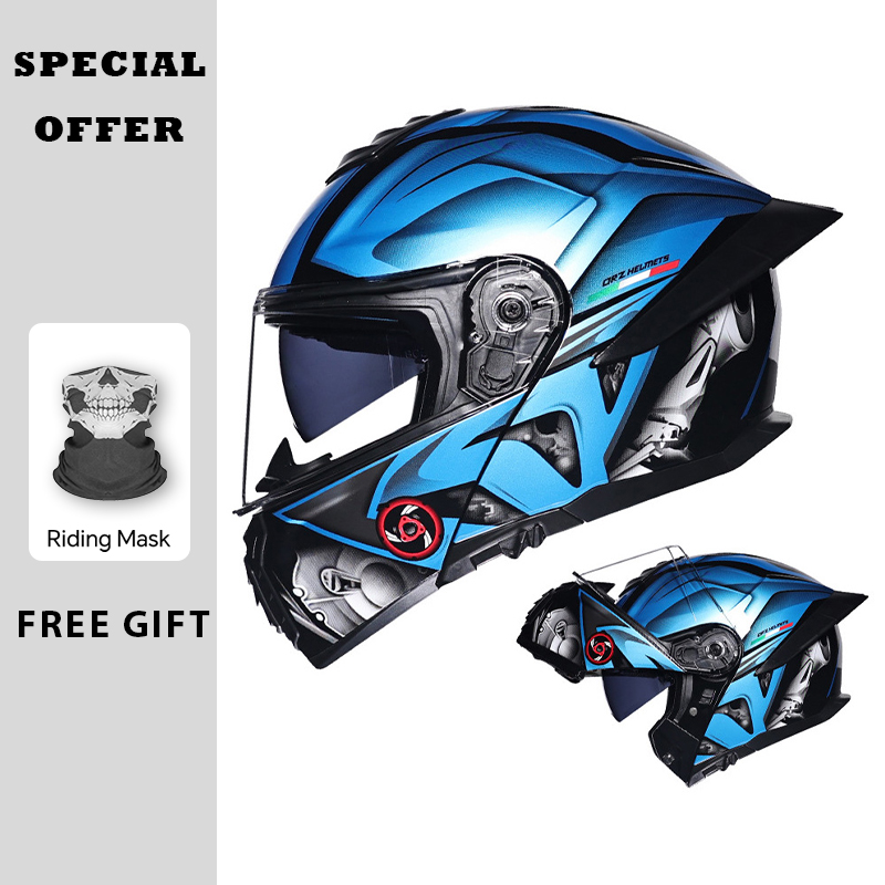 Casque de moto rabattable Doub - Dual Visor Motorcycle Racing Helmet avis et prix