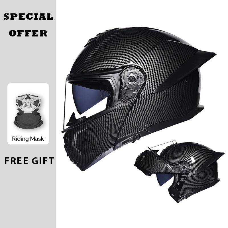 Casque de moto rabattable Doub - Dual Visor Motorcycle Racing Helmet avis et prix