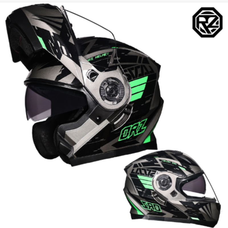 Orz-Casque de moto à visière d - Modular Flip Up Motorcycle Helmet Dot Approved avis et prix