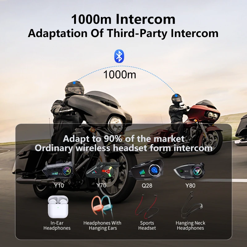 Le nouveau casque de moto Q28- - Universal Motorcycle Helmet Intercom Headset avis et prix